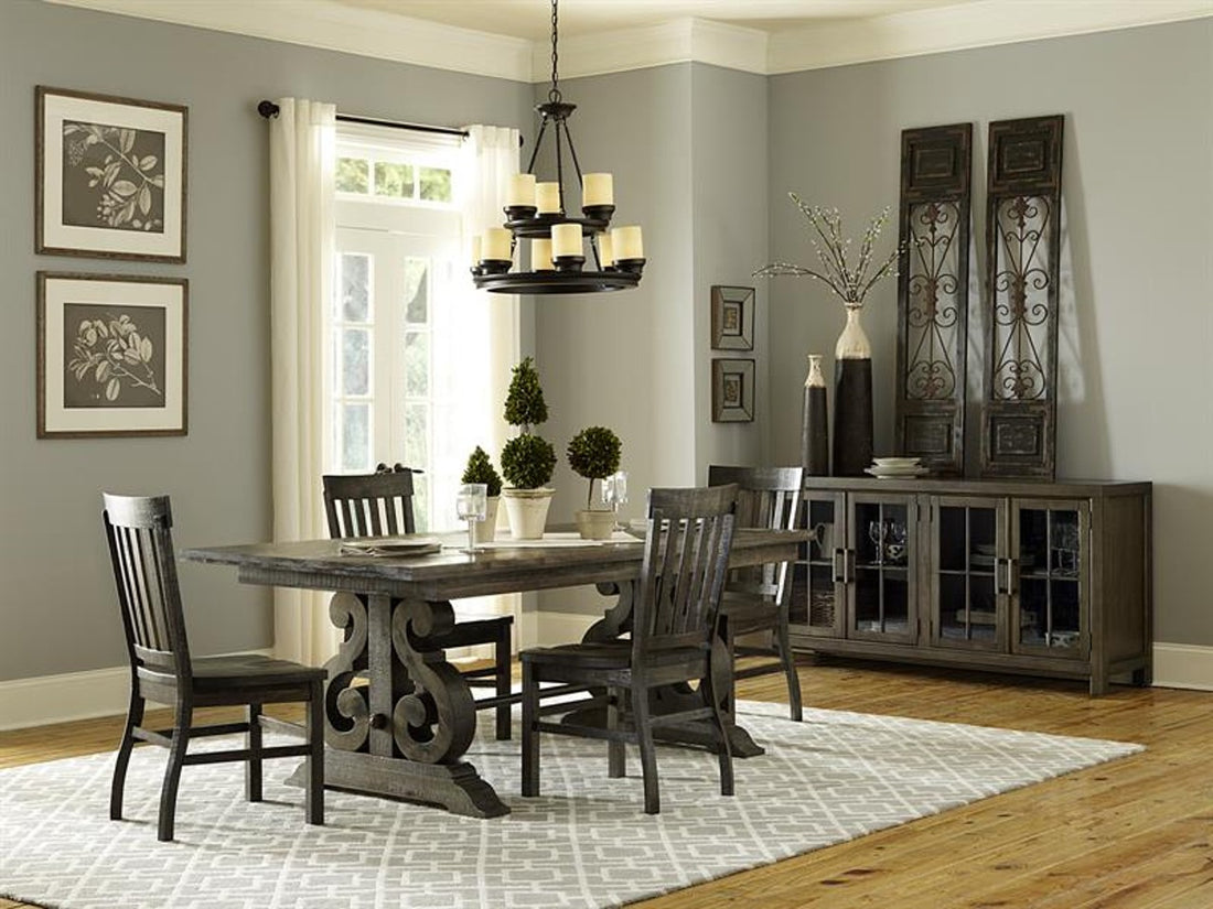 Solid Wood Extension Table - Black | Calgary Furniture Store