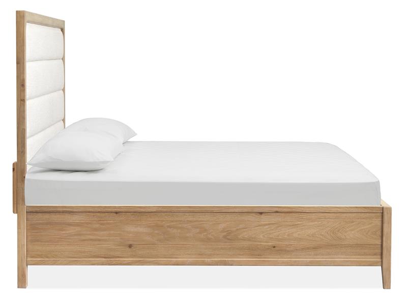 Somerset Complete King Panel Bed w/Upholstered Headboard - Calgary Furniture Store