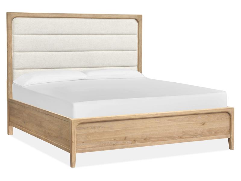 Somerset Complete King Panel Bed w/Upholstered Headboard - Calgary Furniture Store