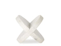 Sophia Small White Marble Geometric Ornament 6x6x6 Decor Display in Calgary in a white background 