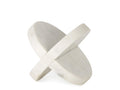 Sophia Small White Marble Geometric Ornament 6x6x6 Decor Display in Calgary in a white background 