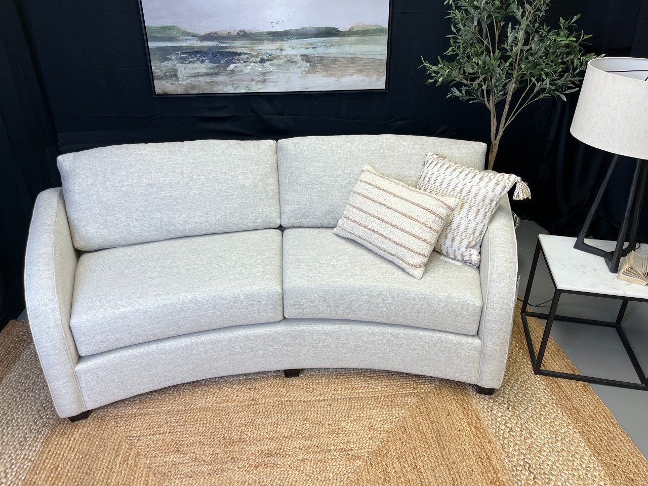 🇨🇦 South Slope 2-Seater Curved Sofa - Calgary Furniture Store