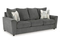 Stairatt Upholstered 3-Seater Sofa Gray Performance Fabric Modern Design in Calgary in a white background