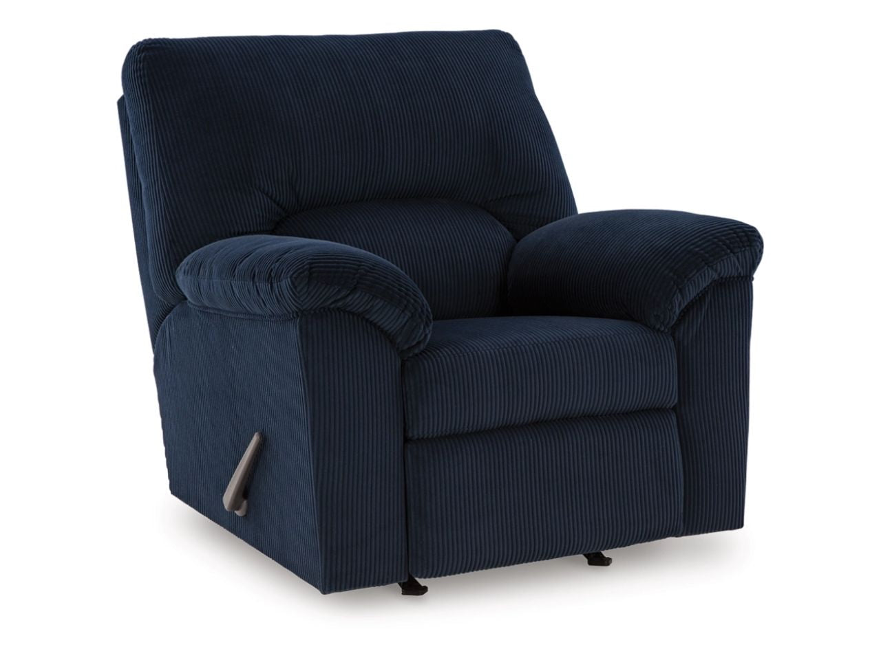 Super-Soft Corduroy Manual Recliner Chair with Plush Support in Calgary in a white background