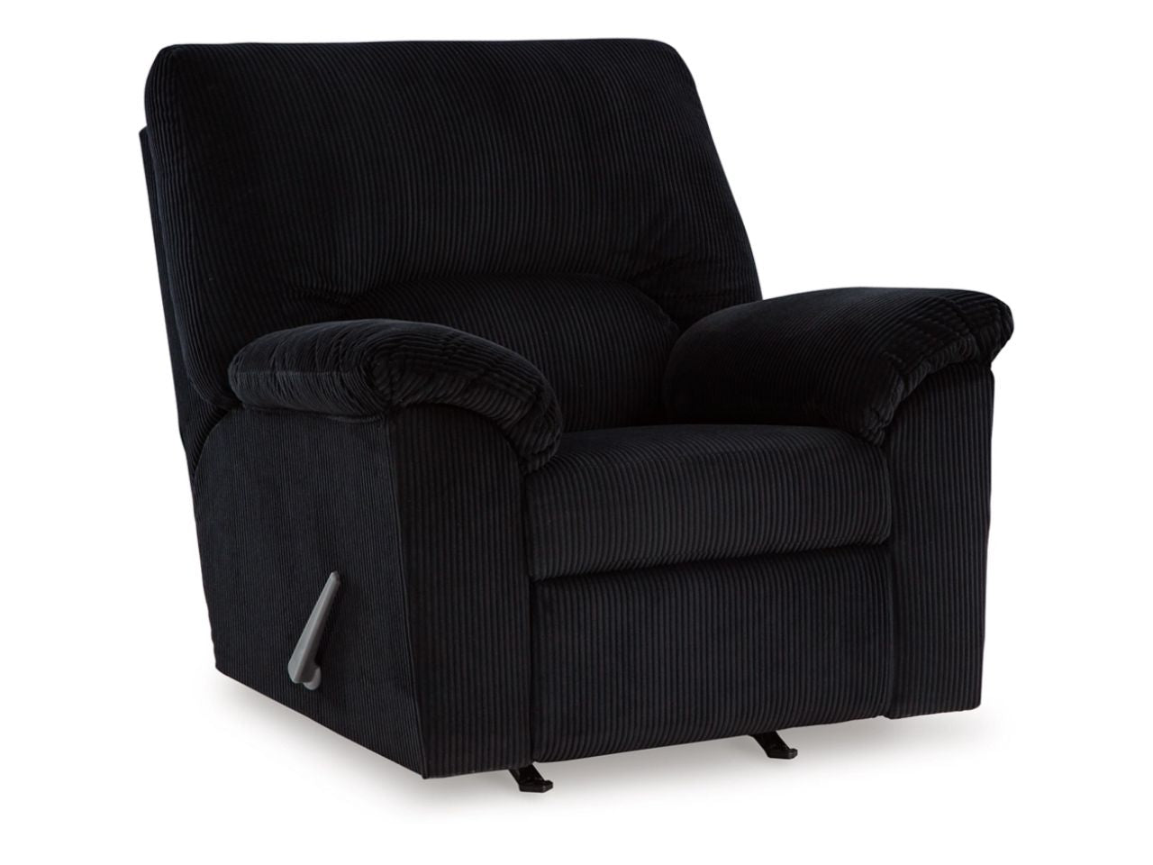 Super-Soft Corduroy Manual Recliner Chair with Plush Support in Calgary in a white background