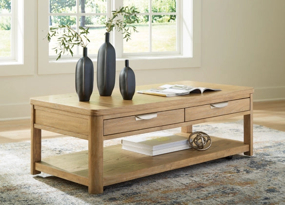 Rencott Rectangular Cocktail Table - Calgary Furniture Store