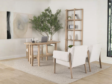 Taylin Elm Solid Wood Desk - Light Brown-Calgary Furniture Store