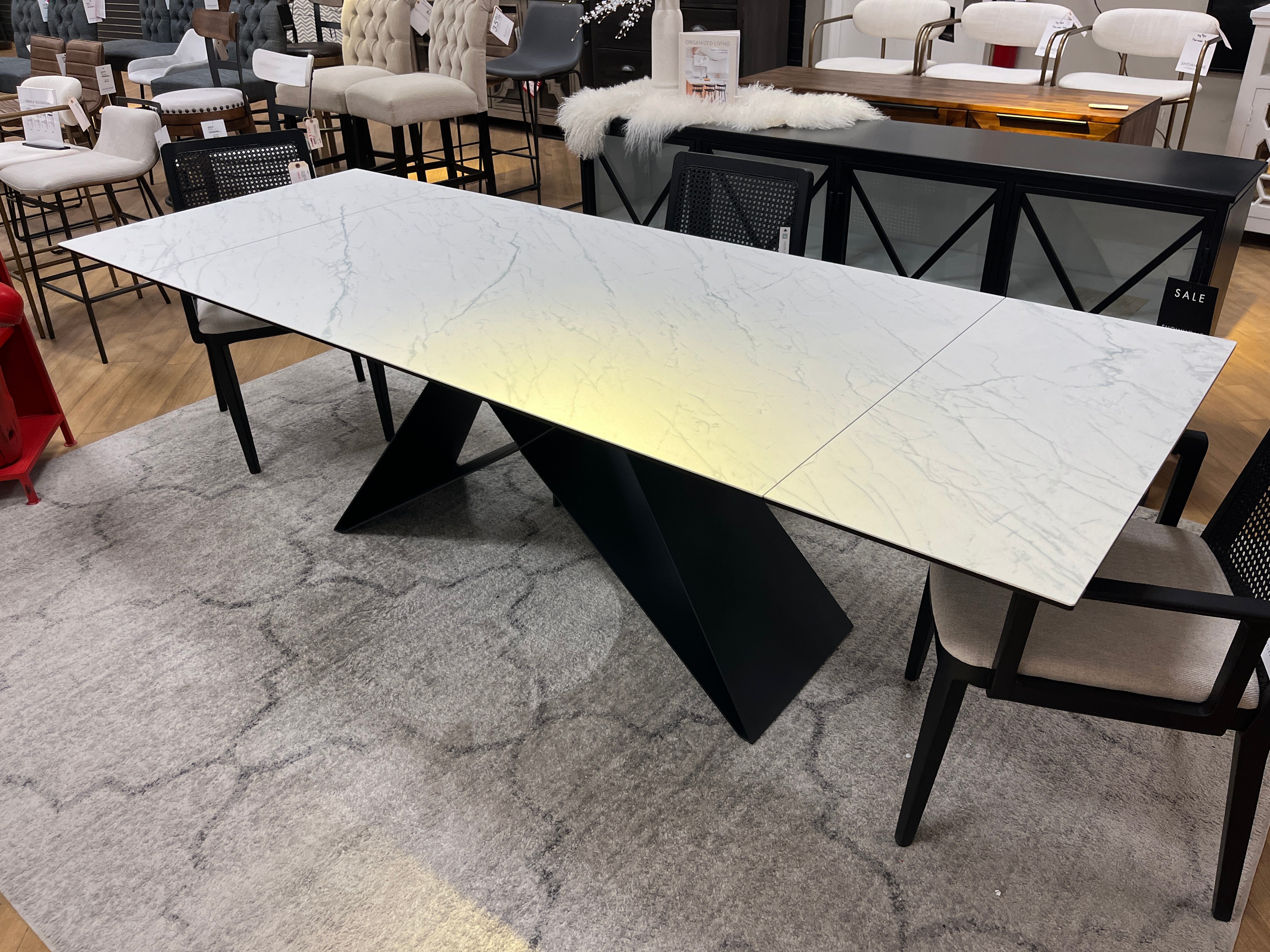 Mobital The W Dining Table with Double Extension Carrera Ceramic