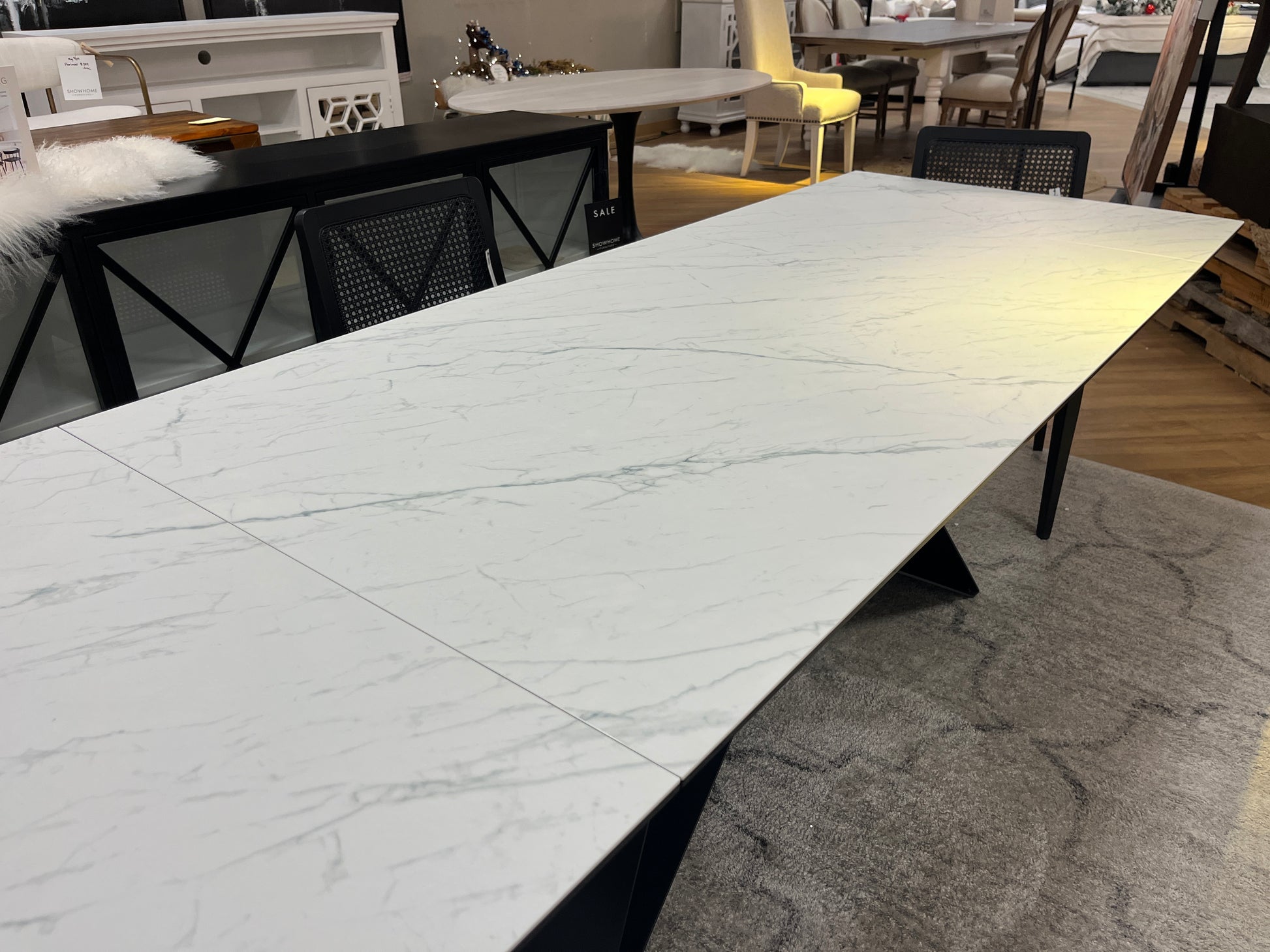 The 94" W Extending Dining Table - Calgary Furniture Store