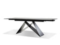 The W Dining Table - Slate Grey in a white background