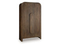 Thoren Mango Wood Accent Cabinet Medium Brown Soft-Close Shelving in Calgary in a white backround