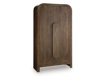 Thoren Mango Wood Accent Cabinet Medium Brown Soft-Close Shelving in Calgary in a white backround