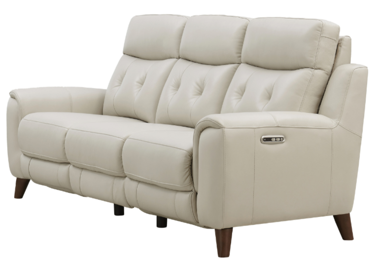 Paramount Vanilla Leather Zero Gravity Power Reclining Sofa