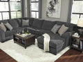  Tracling Slate Fabric 3-Piece Sectional with Corner Chaise Sofa in Calgary