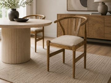 Trixie Natural Dining Chair in a dining room setting. 
