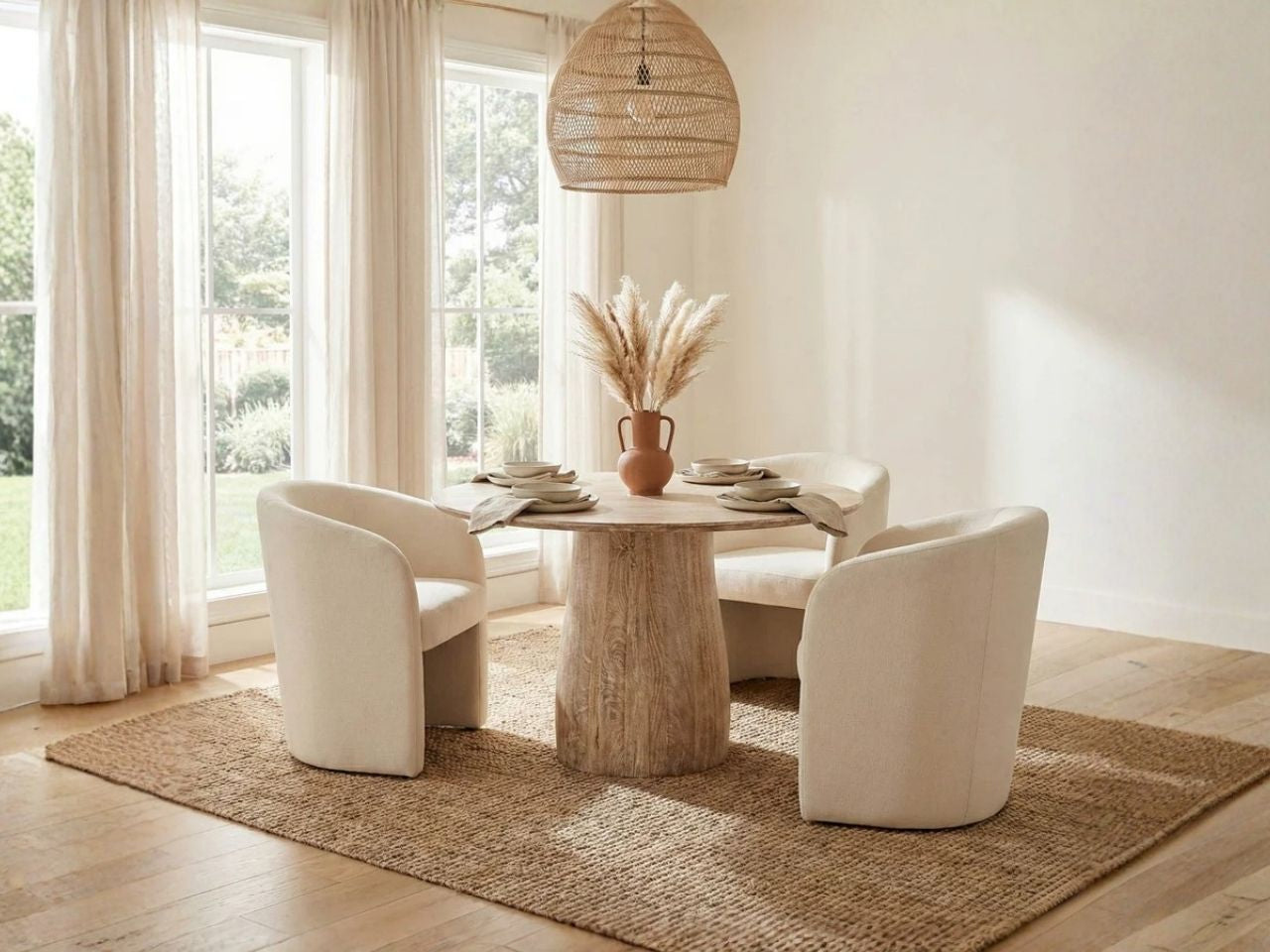 Truffle Round Dining Table - Calgary Furniture Store 