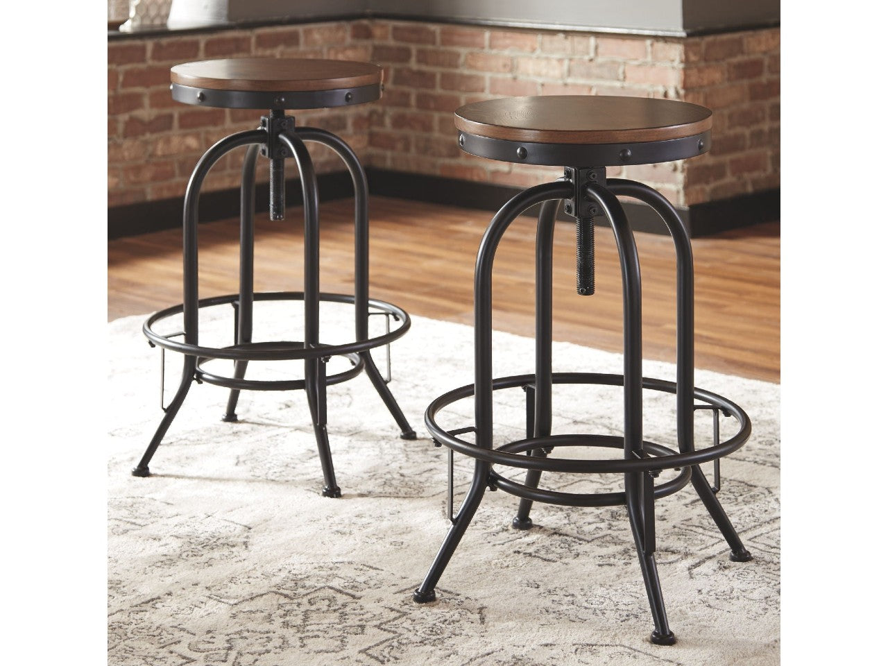 Valebeck Ironwood Bar Stool - Calgary Furniture Store