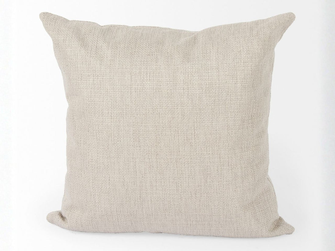 Valence Beige Throw Pillow Sectional Piece Modular Sofa Cushion in Calgary in a white background