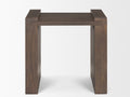 Wesson Solid Mango Wood Dark Brown Minimalist Accent Table in Calgary in a white background