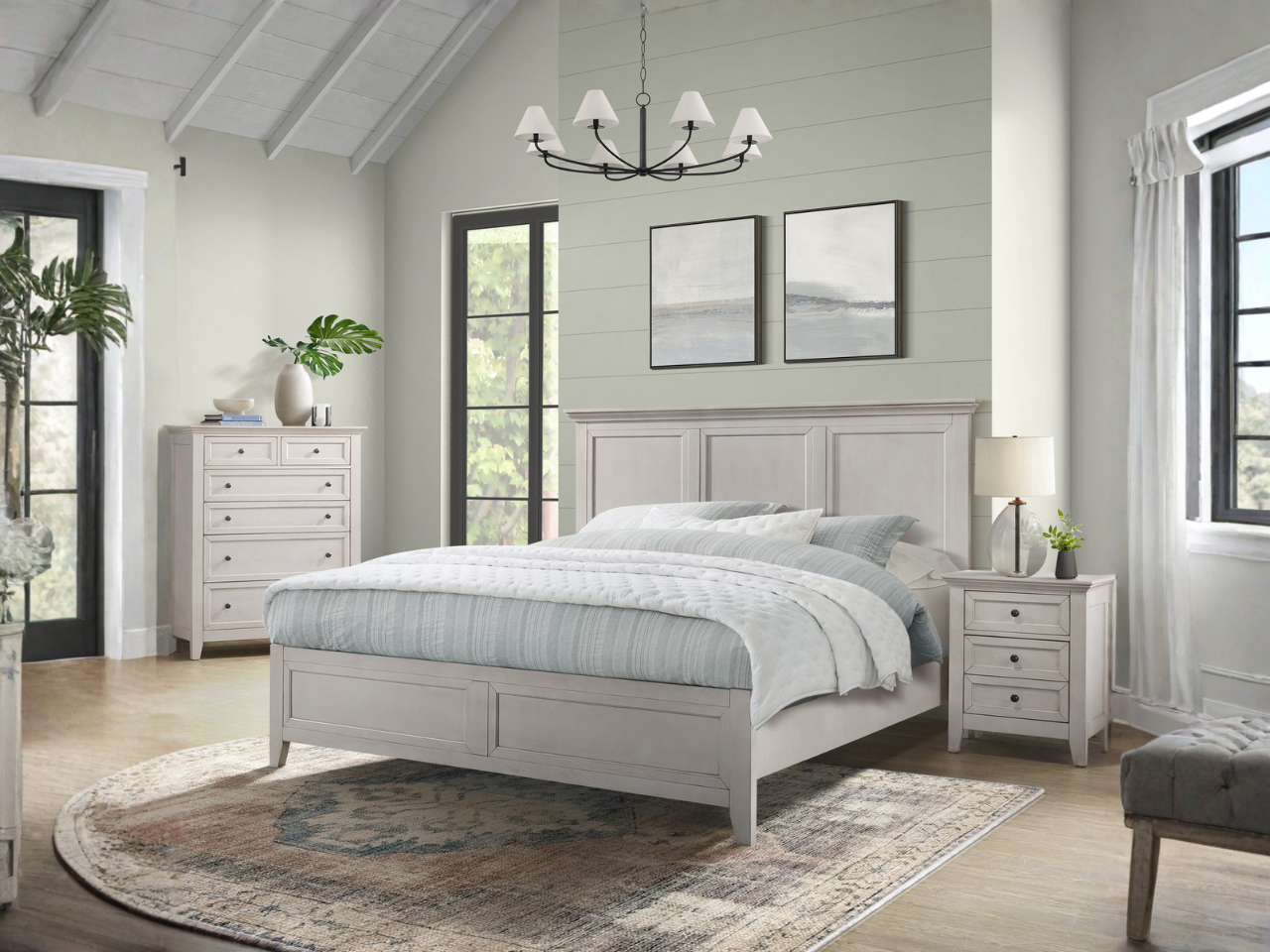 San Mateo Standard Solid Wood Bed - Calgary Furniture Store