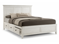 Rustic White San Mateo Bed with Storage