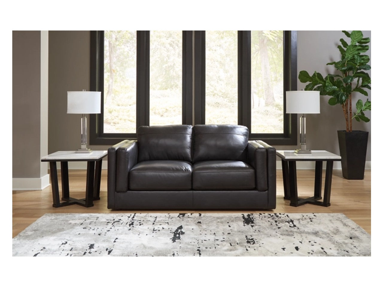 Amiata Loveseat - Onyx - Calgary Furniture Store