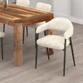 Archer Dining Chair, set of 2, in Beige Fabric and Black - Calgary Furniture Store