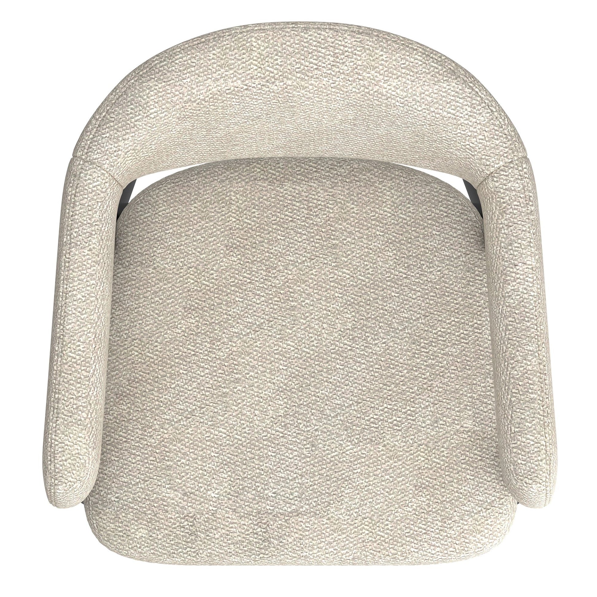 Archer Dining Chair, set of 2, in Beige Fabric and Black - Calgary Furniture Store