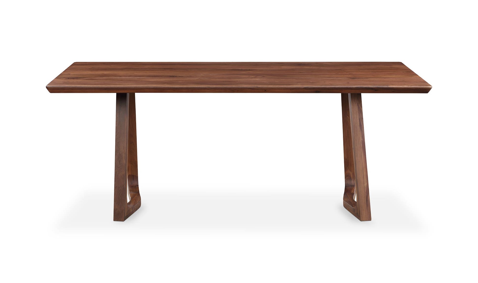 Silas Solid Walnut Dining Table, 8-Person Rectangular Matt Gloss