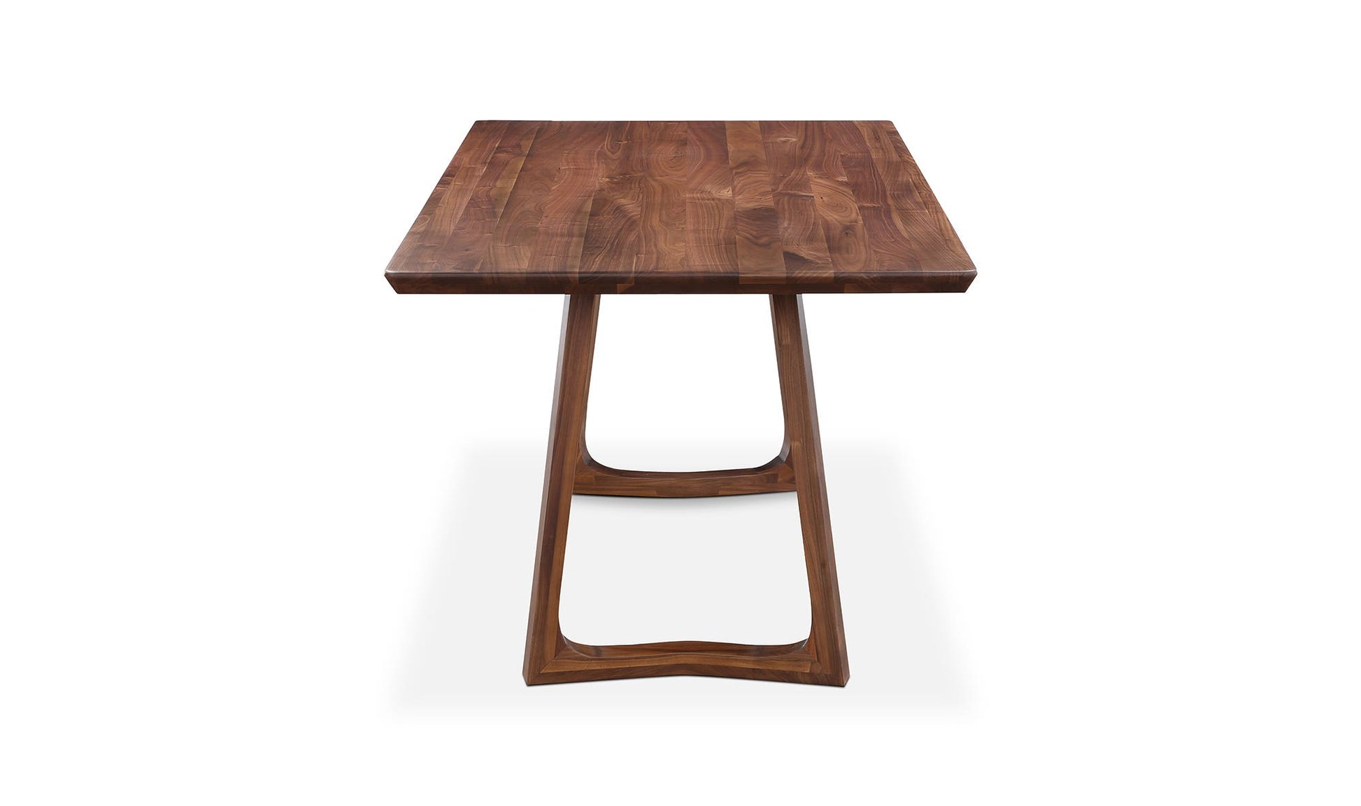 Silas Solid Walnut Dining Table, 8-Person Rectangular Matt Gloss