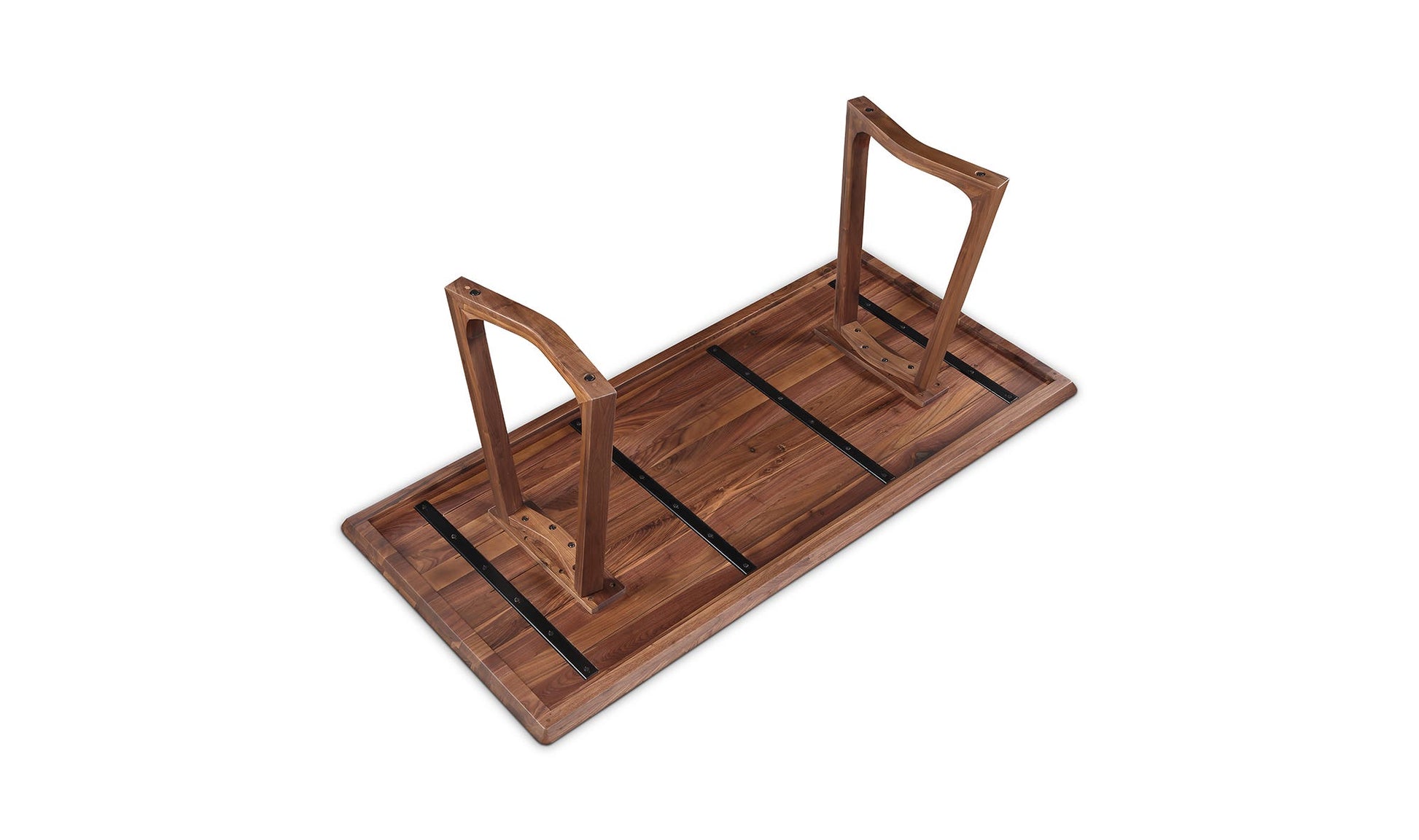 Silas Solid Walnut Dining Table, 8-Person Rectangular Matt Gloss