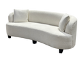 Sedona Curved Modern Sofa – Plush Upholstered White Bouclé Design