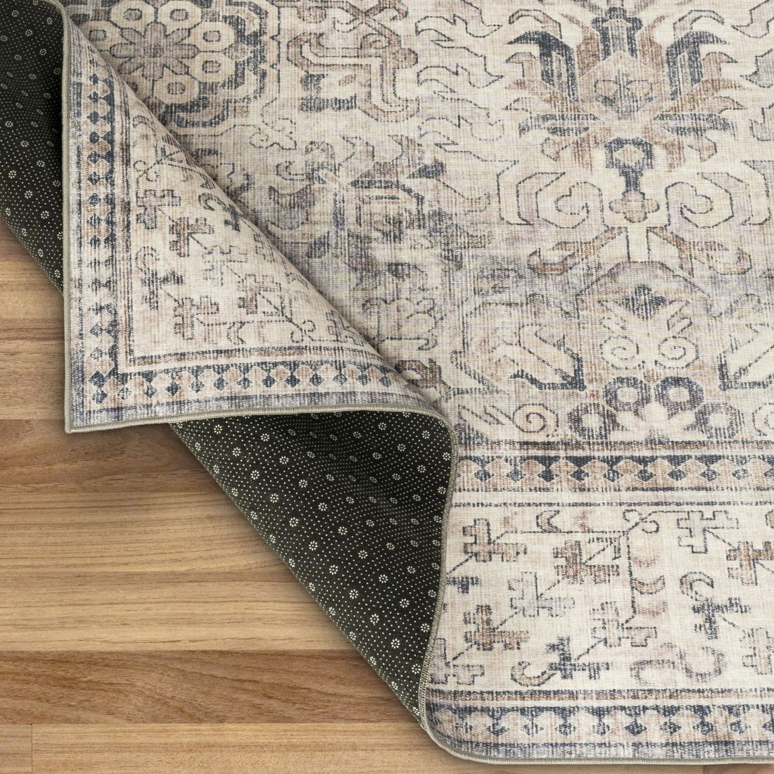 Paz Border - Beige Gray Ivory Rug - Calgary Furniture Store