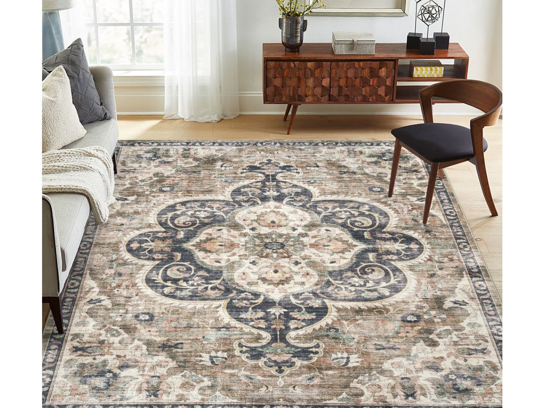 Joy Boho - Brown Beige Ivory Rug - Calgary Furniture Store