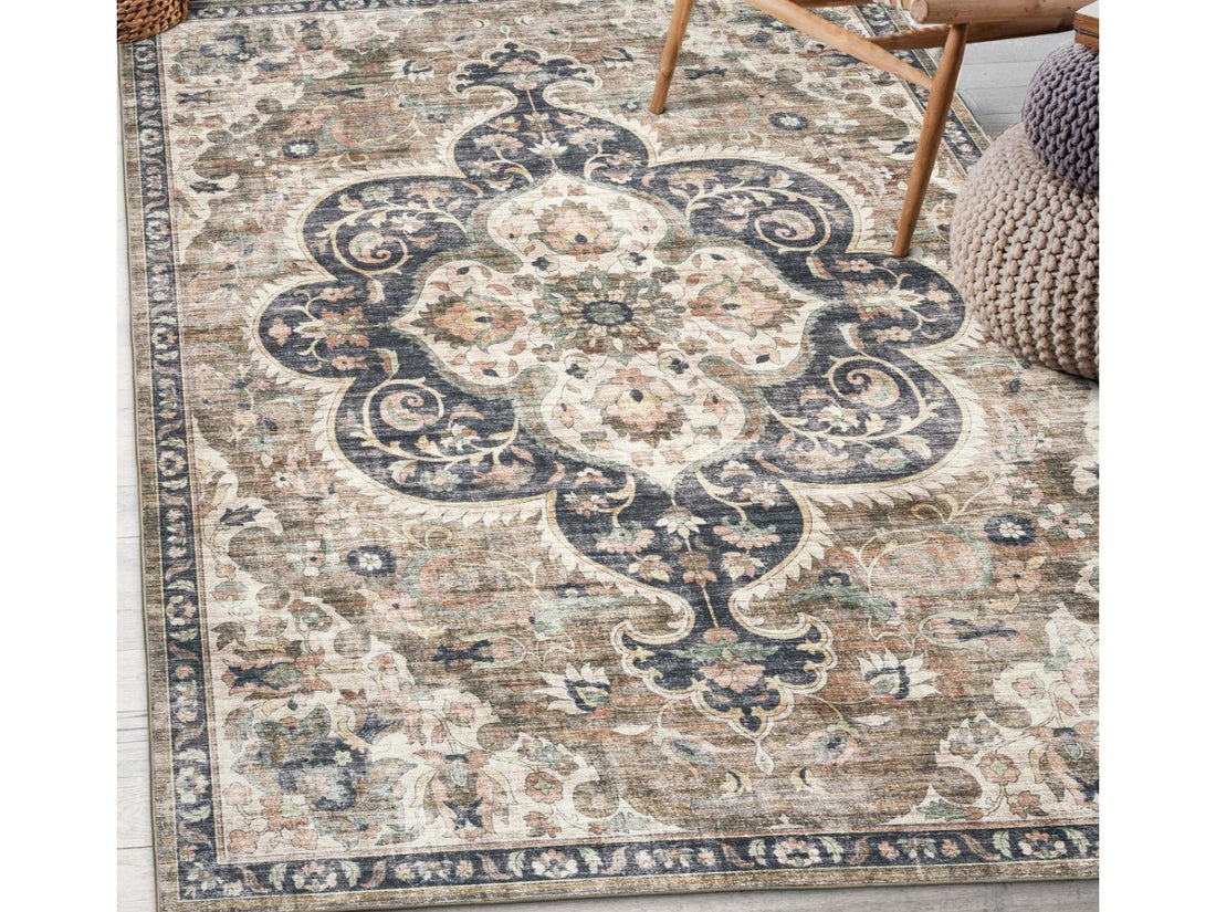Joy Boho - Brown Beige Ivory Rug - Calgary Furniture Store