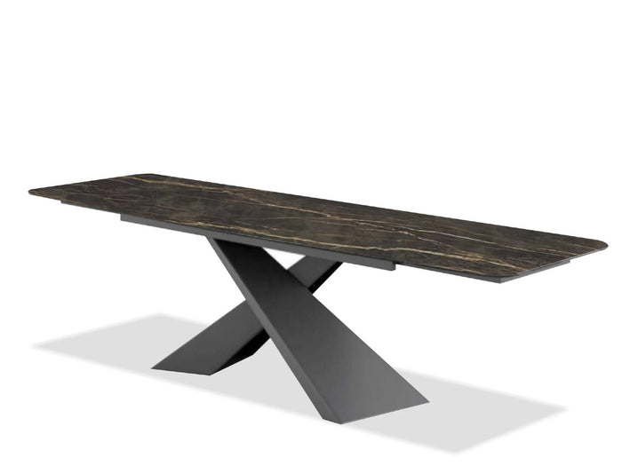 Century Black Rectangle Dining Table - Calgary Furniture Store