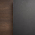 Charles Matte Black Metal w/ Wood Shelf Square Accent Table - Calgary Furniture Store