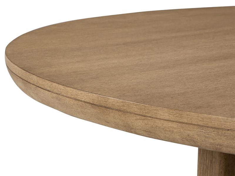 Tristan 60" Round Dining Table Finish: Swiss Coffee - Calgary Furniture Store