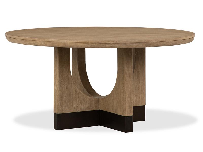 Tristan 60" Round Dining Table Finish: Swiss Coffee - Calgary Furniture Store