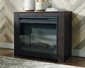 Harlinton Black Fireplace Mantel with W100-01 Electric Insert