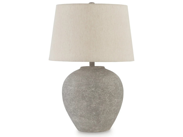 Dreward - Distressed Grey - Paper Table Lamp - Calgary Furniture Store