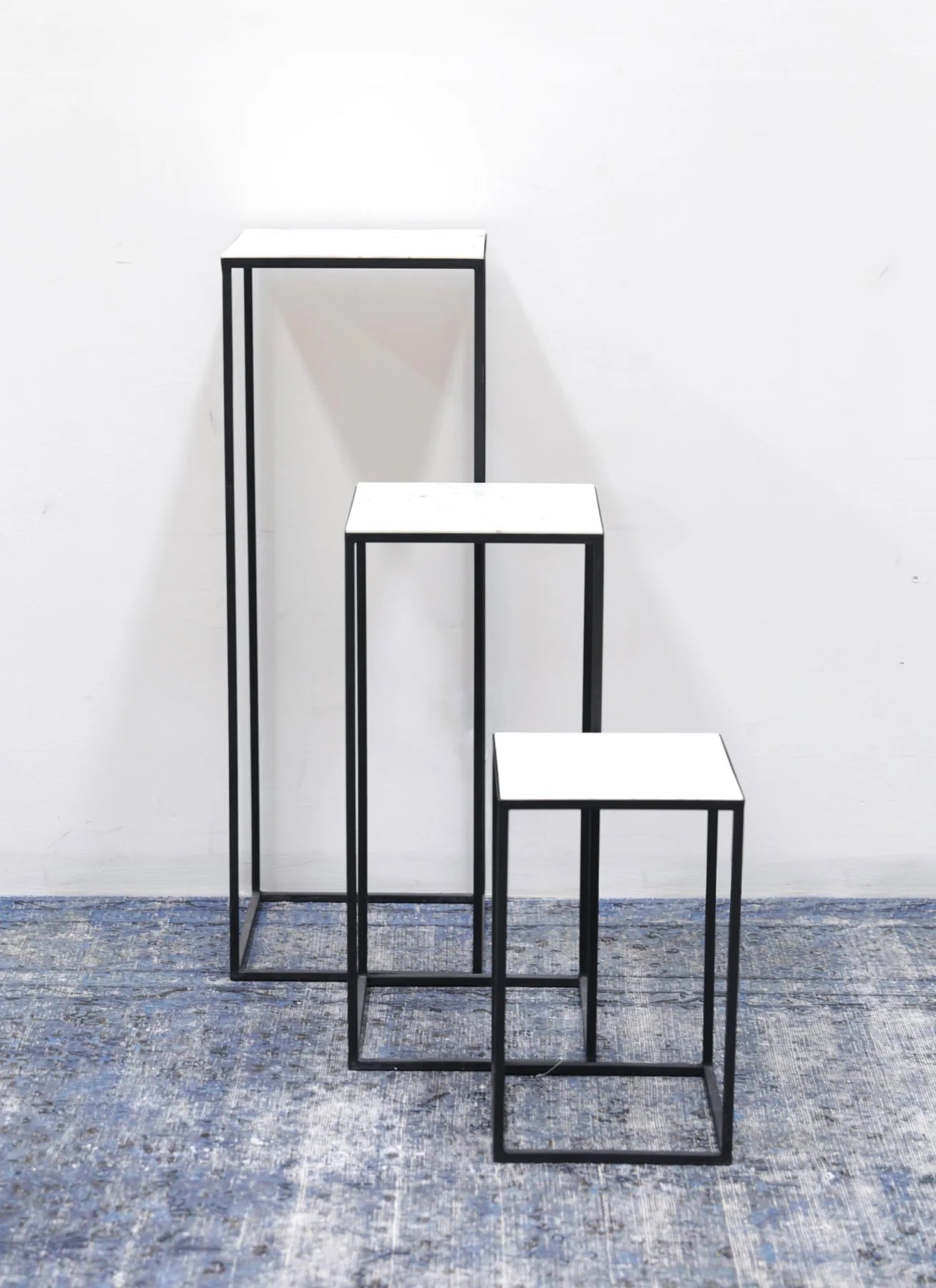 Earth Wind and Fire Marble Pedestal Set | Calgary Furniture Store