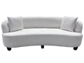 Sedona Curved Modern Sofa – Plush Upholstered White Bouclé Design