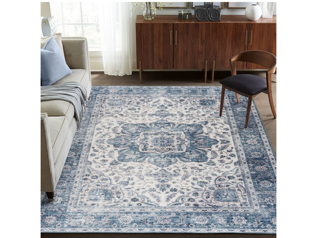 Joy - Blue Ivory Rug - Calgary Furniture Store