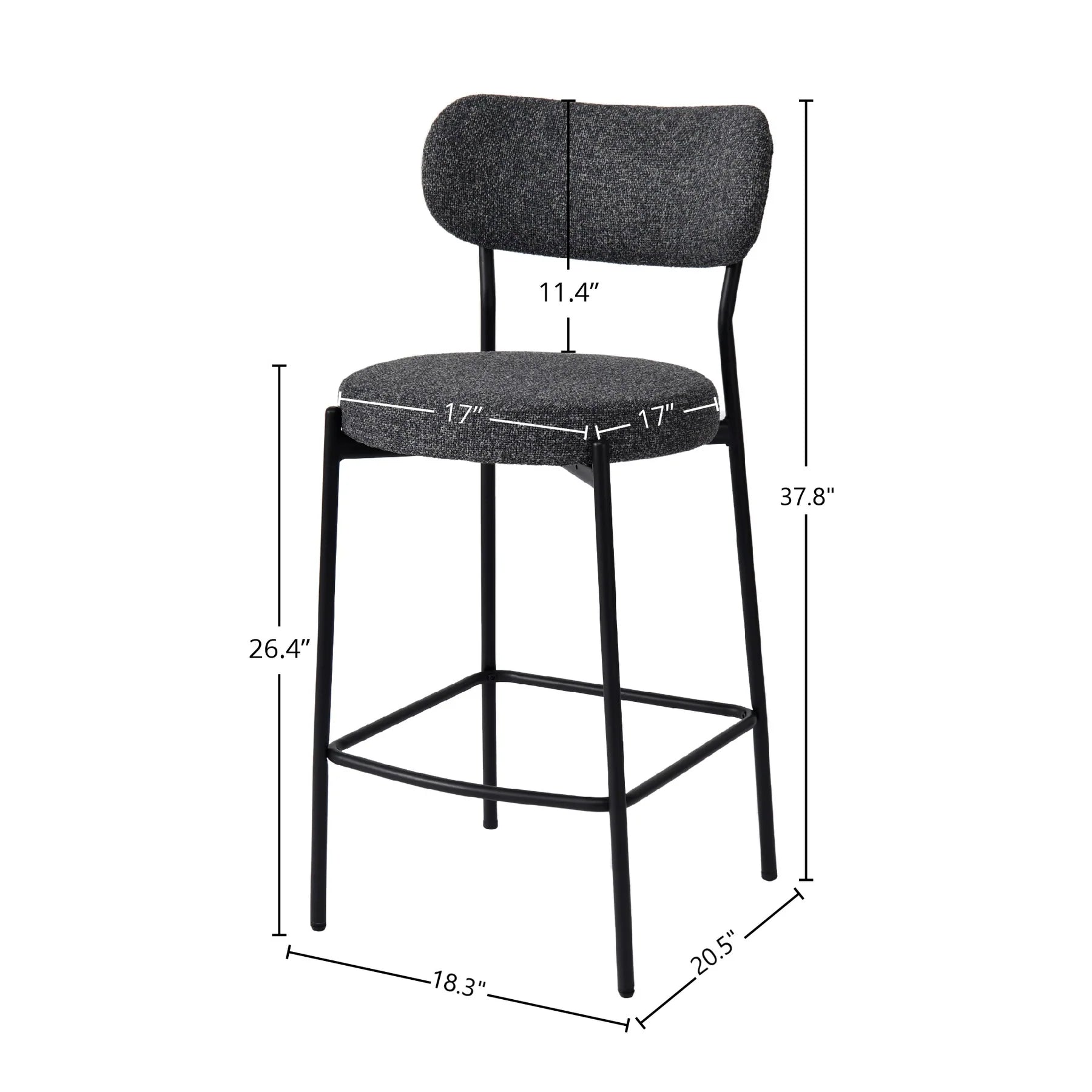 KAI COUNTER STOOL - CHUNKY GREY - Calgary Furniture Store