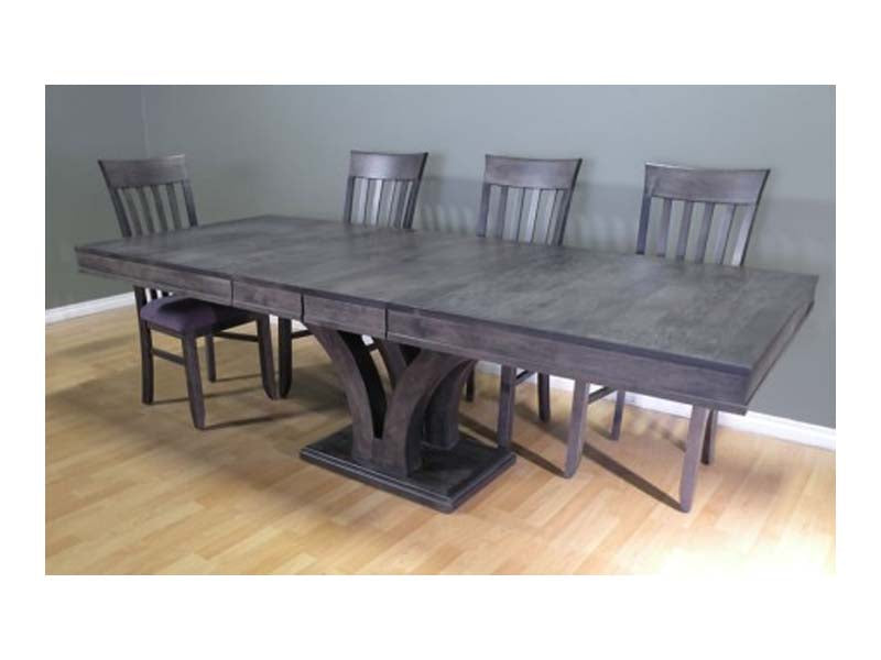 Lotus Pedestal Dining Table Solid Wood Round or Rectangular Top