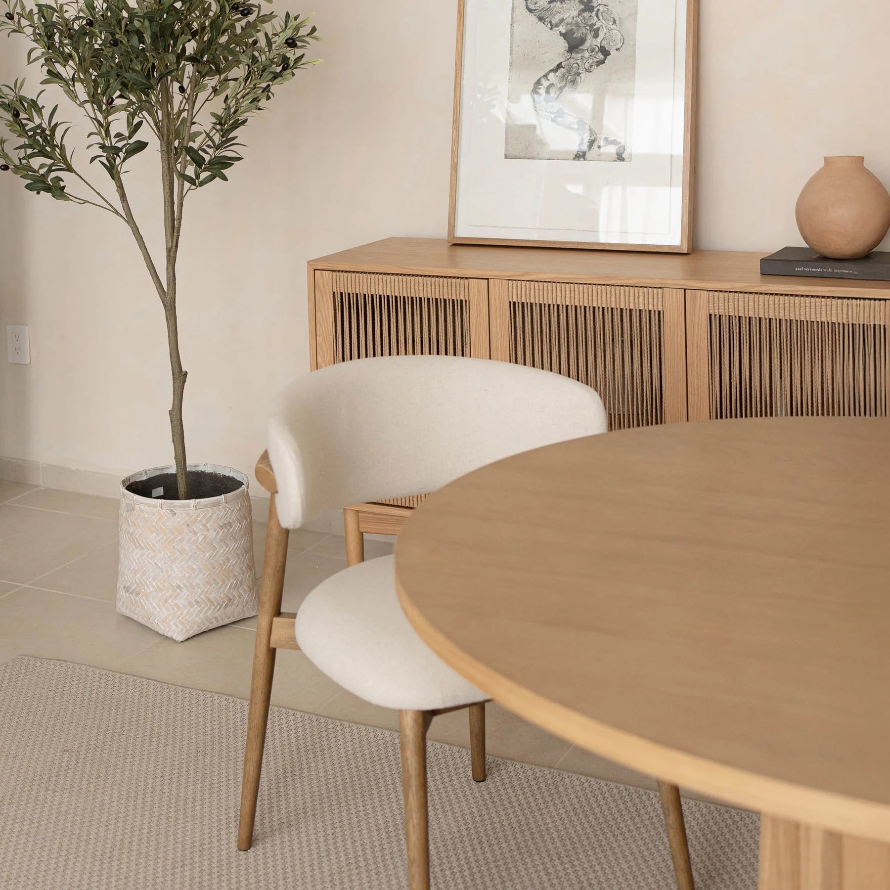 Milo Dining Chair - Savile Flax - Calgary Furniture Store