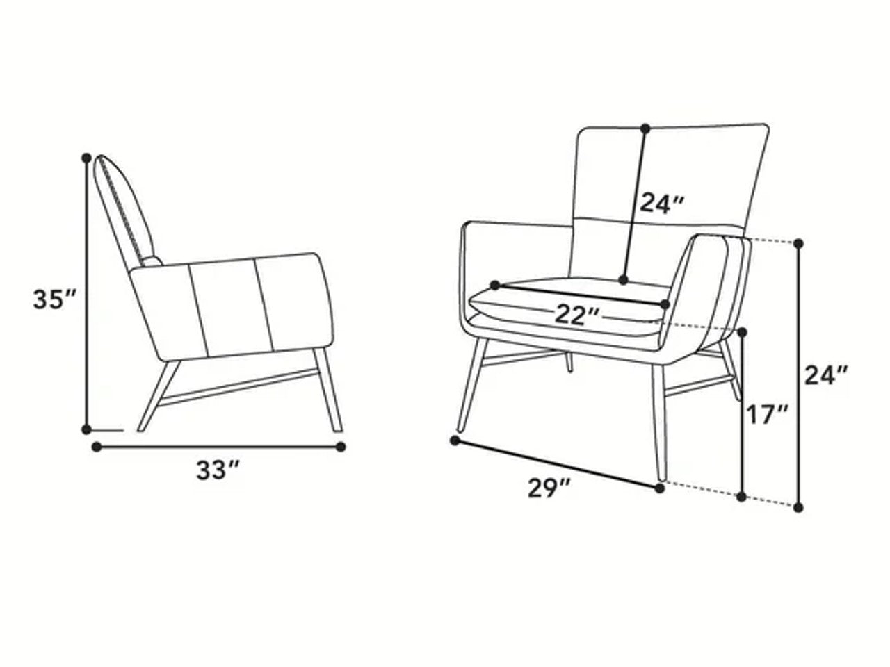 Morisson Whiskey Leather Occasional Chair - Calgary Furniture Store