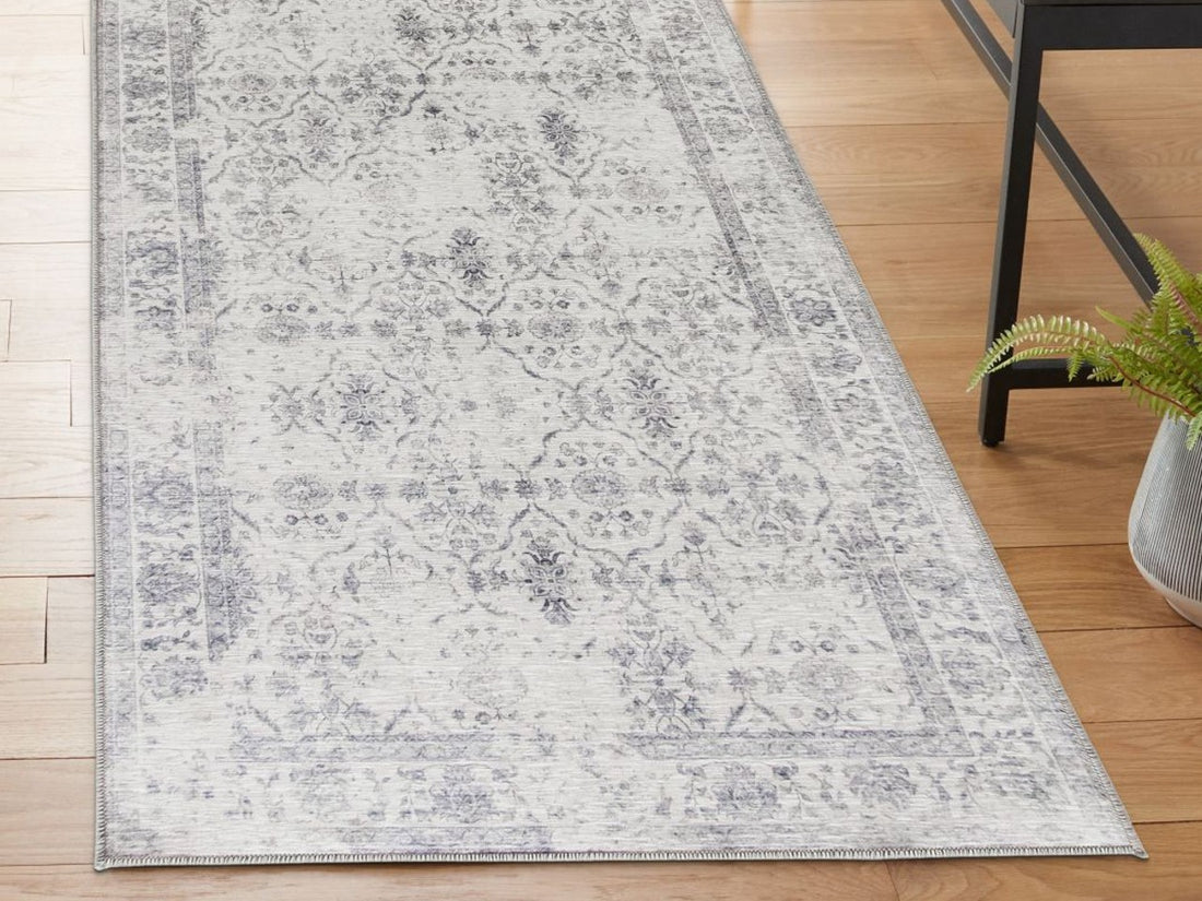 Noor Ivory Grey Rug - Calgary Furniture Store