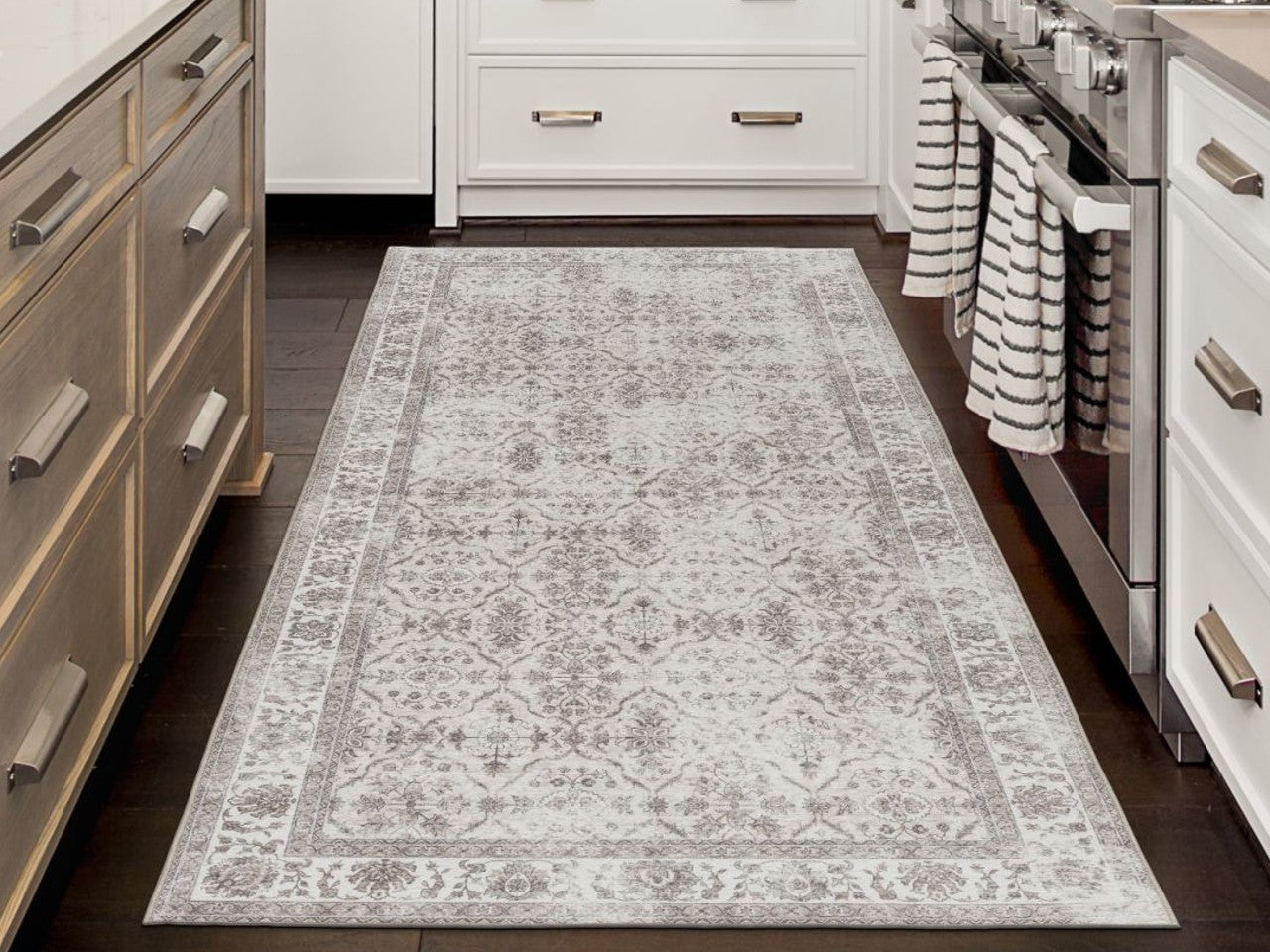 Noor - Silver Ivory Rug - Calgary Furniture Store